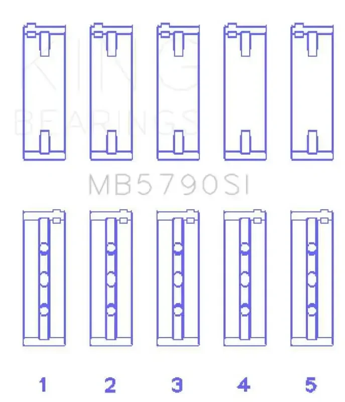 King Porsche M 48 / M 48.50 (Size STD) Main Bearing Set