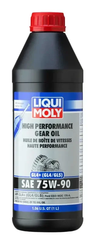 LIQUI MOLY 1L High Performance Gear Oil (GL4+) SAE 75W90 – Case of 6