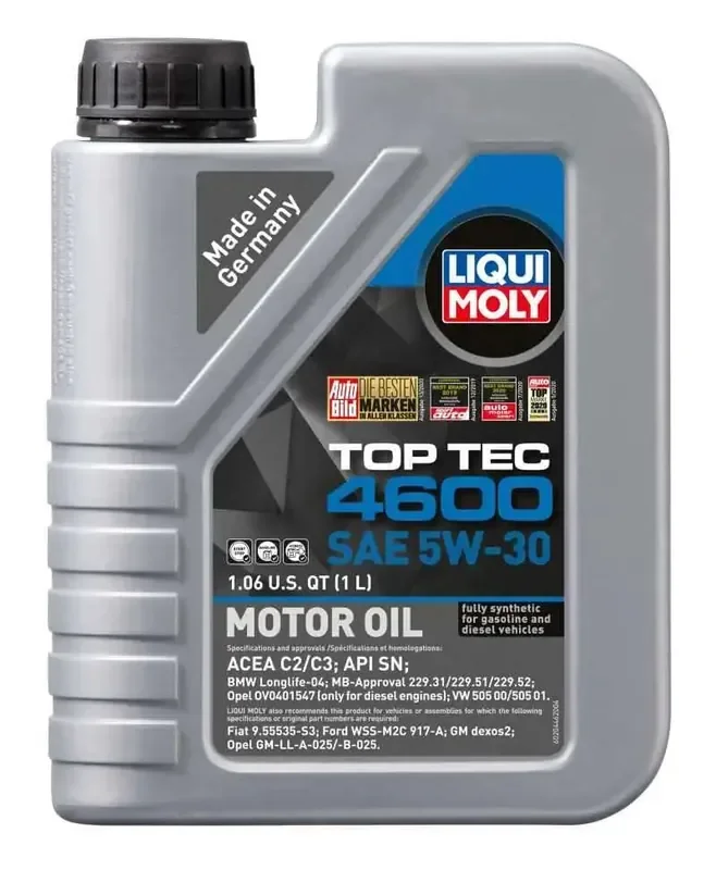 LIQUI MOLY 1L Top Tec 4600 Motor Oil 5W30 – Case of 6