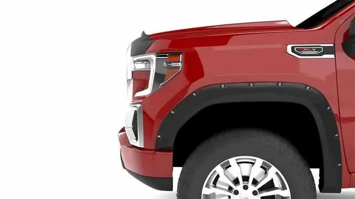Lund 19-21 GM Silverado/Sierra RX-Rivet Smooth Elite Series Fender Flares w/Black Bolts – Black 2pc