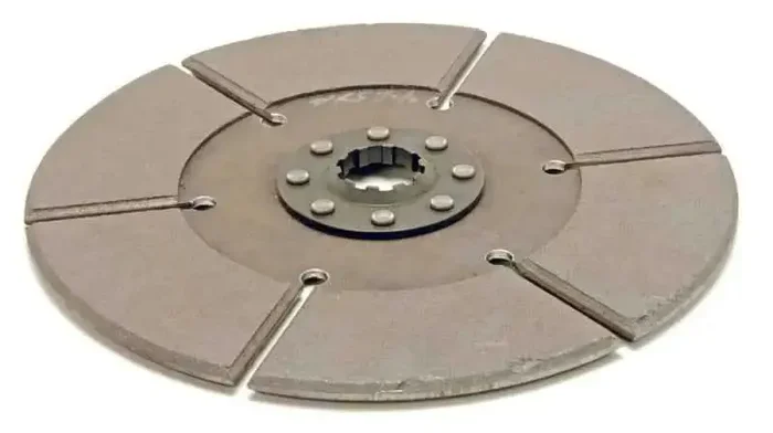 McLeod Disc Sintered Iron Lcf 8inX1-1/8X26 Spline Sld Hub 8 Riv .330 Thick