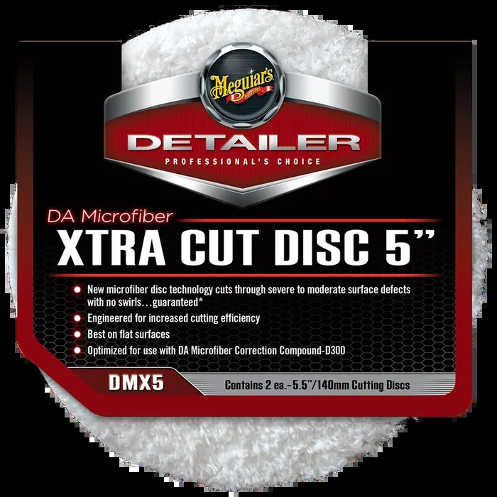 Meguiar’s DA Microfiber Xtra Cutting Discs, DMX5 – 5″ (2 pack)