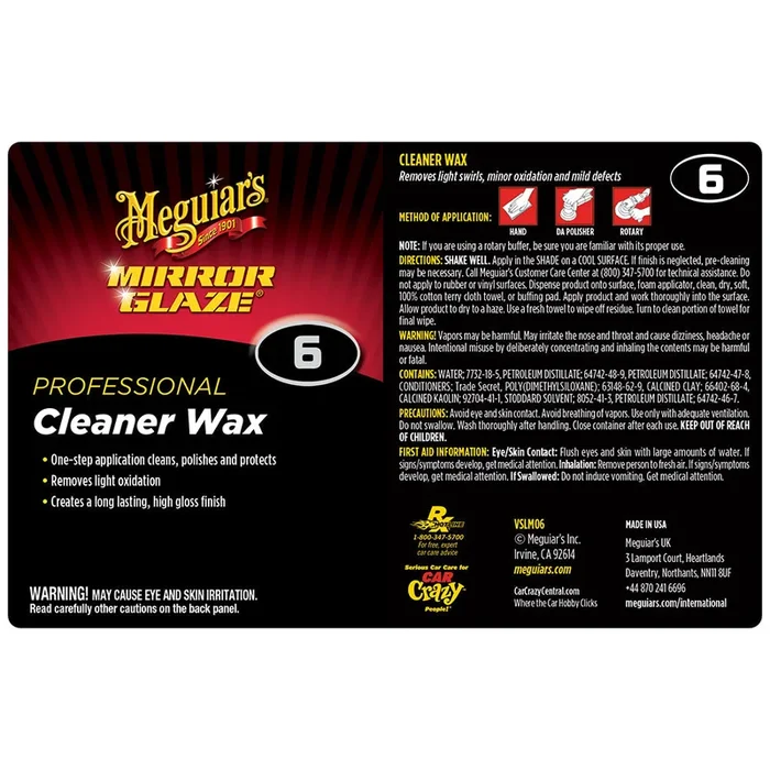 Meguiar’s Secondary Label – Cleaner Wax #06