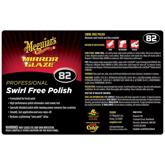 Meguiar’s Secondary Label – Swirl Free Polish #82