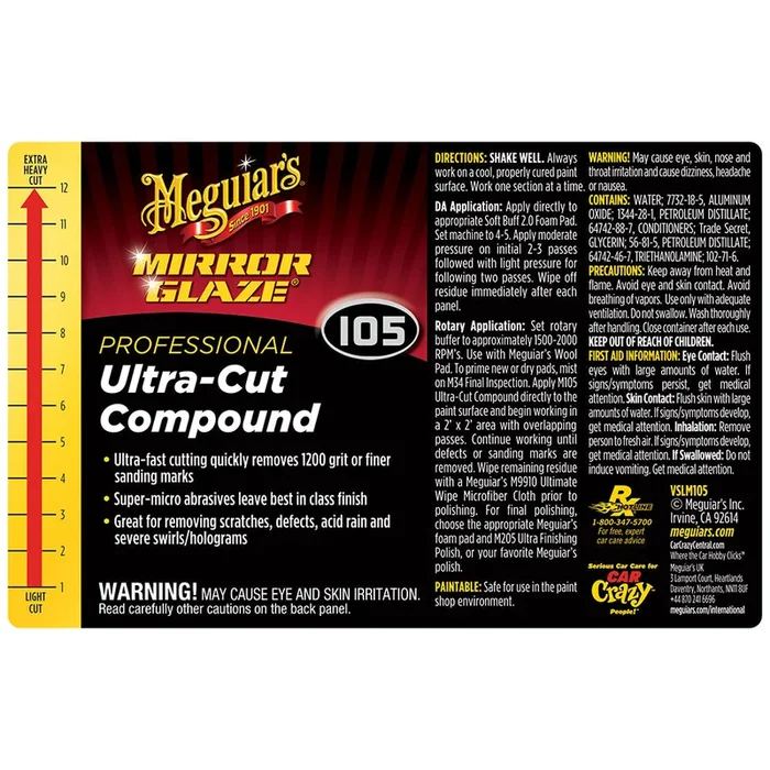 Meguiar’s Secondary Label – Ultra-Cut Compound #105
