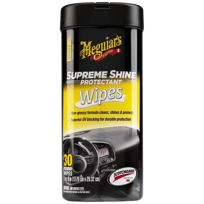 Meguiar’s Supreme Shine Protectant Wipes – 25 Wipes