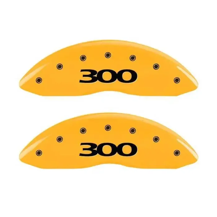 MGP 4 Caliper Covers Engraved Front & Rear 300 Yellow finish black ch