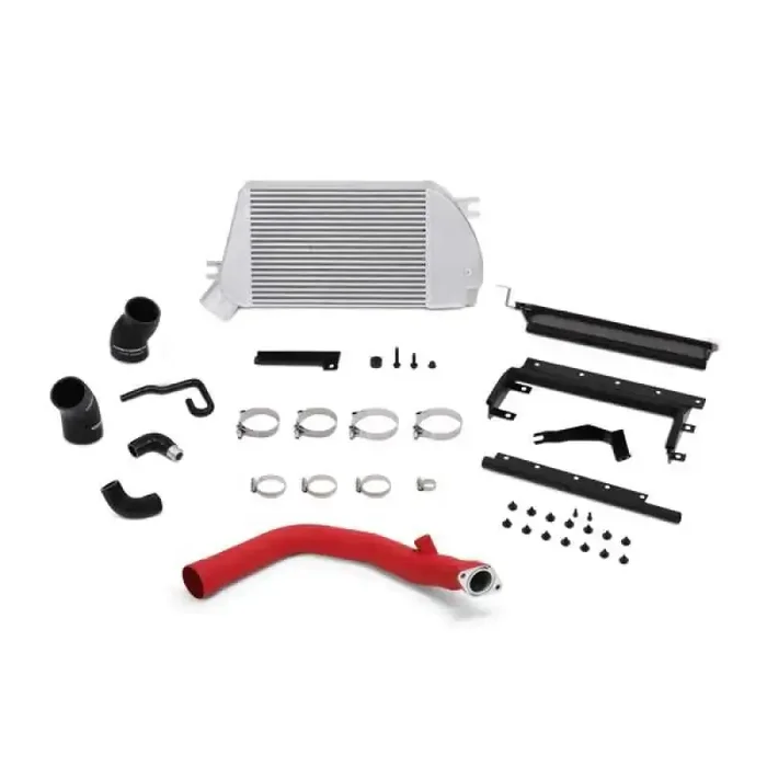Mishimoto 2015 Subaru WRX Top-Mount Intercooler Kit – Powder Coated Silver & Wrinkle Red Pipes
