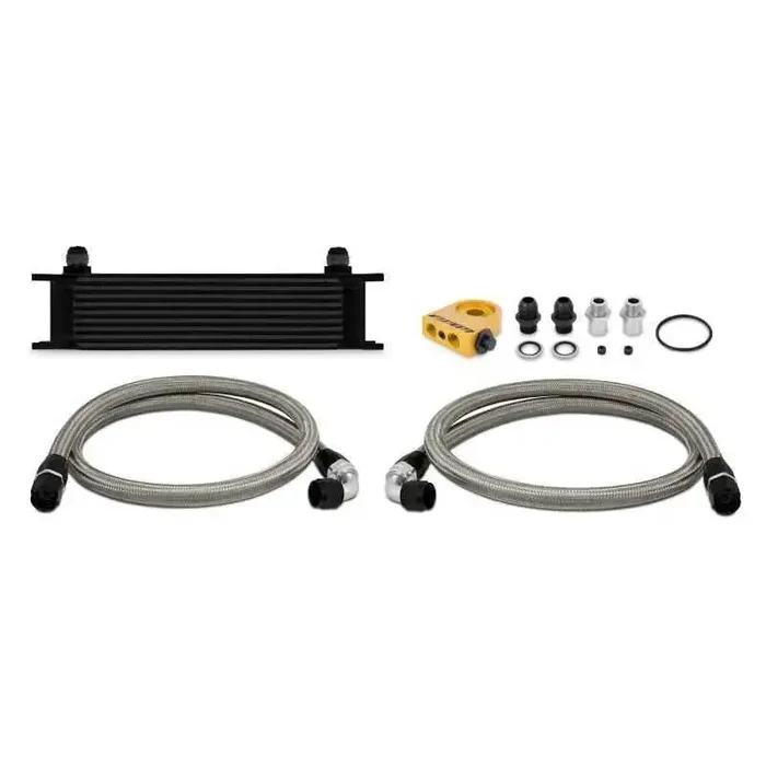 Mishimoto Universal Thermostatic 10 Row Oil Cooler Kit – Black