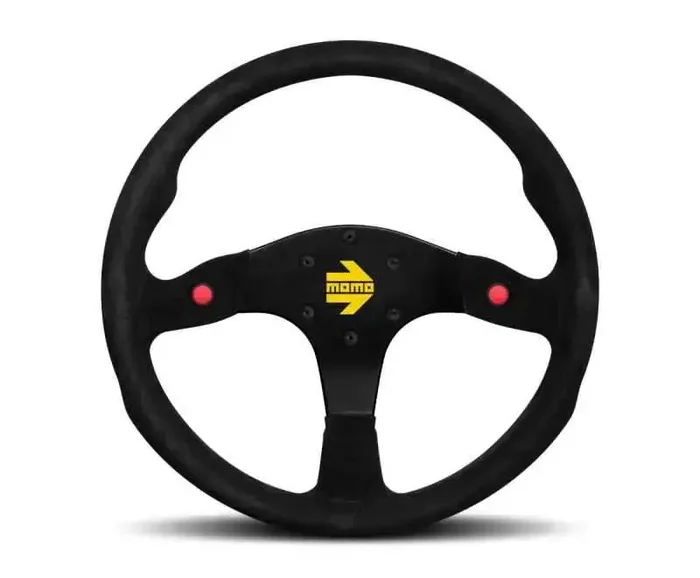 Momo MOD80 Steering Wheel 350 mm – Black Suede/Black Spokes