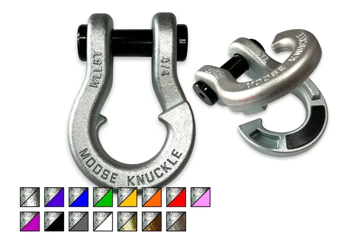 Moose Knuckle 3/4 Split Shackle, Nice Gal 2-Color Combo (Pair)