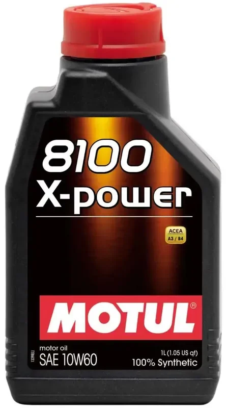 Motul 1L Synthetic Engine Oil 8100 10W60 X-Power – ACEA A3/B4 – Case of 12