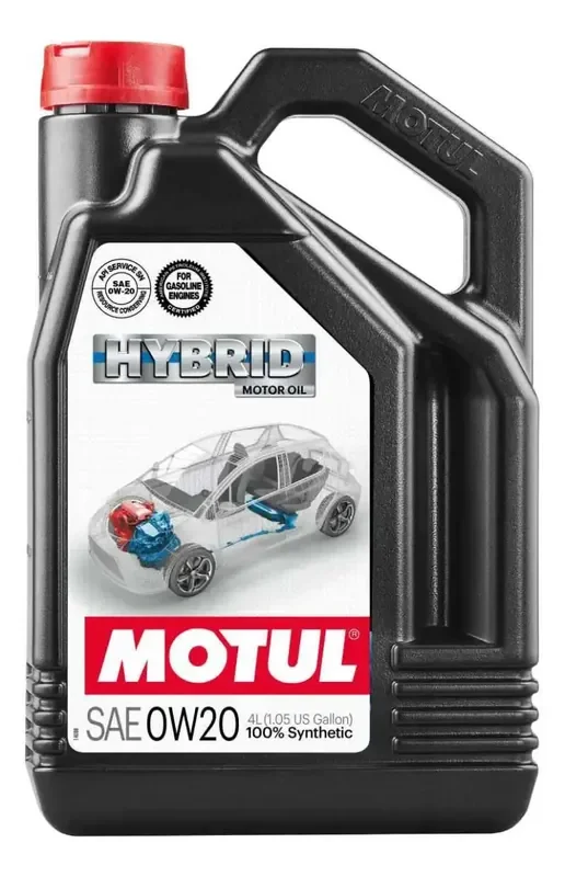 Motul 4L Hybrid Synthetic Motor Oil – 0W20 – Case of 4