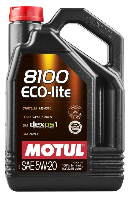 Motul 5L Synthetic Engine Oil 8100 5W20 ECO-LITE – Case of 4