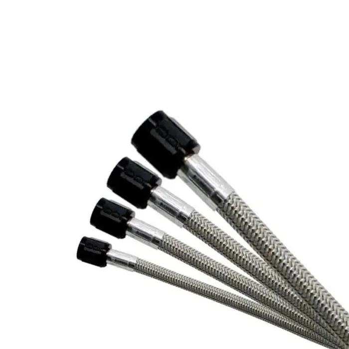 Nitrous Express 6AN 12in Stainless Steel Braided Hose – Black