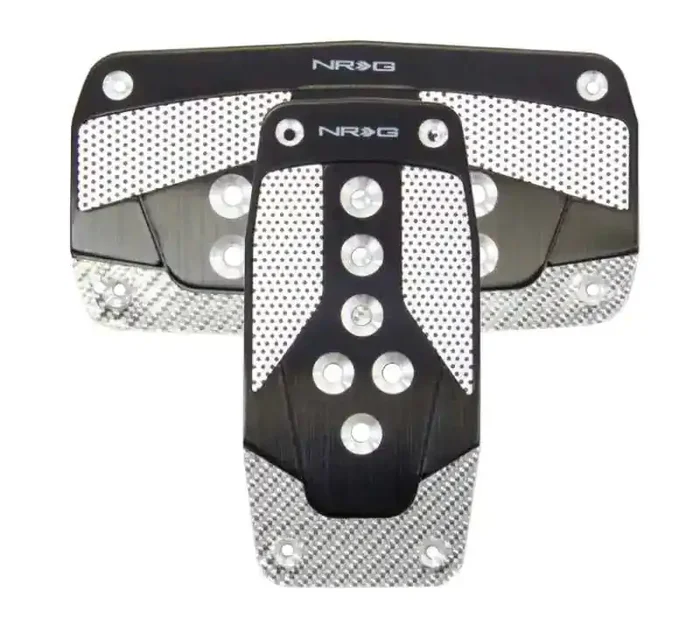 NRG Aluminum Sport Pedal A/T – Black w/Silver Carbon