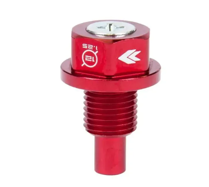 NRG Magnetic Oil Drain Plug M12X1.25 Infiniti/Lexus/Nissan/Toyota – Red