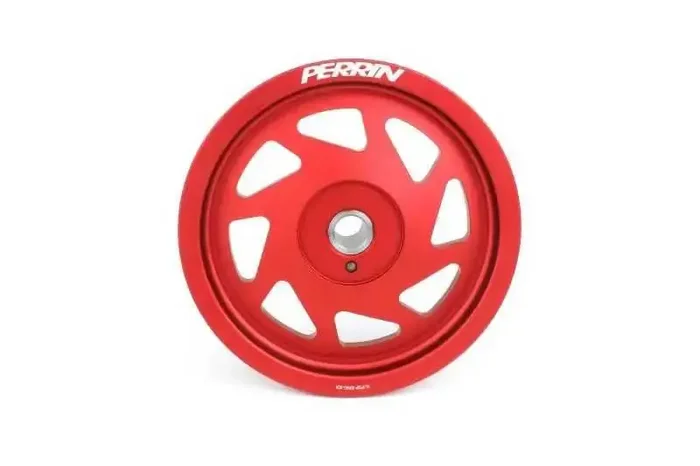 Perrin 18-22 Subaru Crosstrek / 19-22 Ascent Lightweight Crank Pulley (FA/FB Eng w/Small Hub) – Red