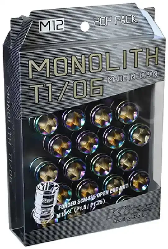 Project Kics 12 x 1.25 Neochrome T1/06 Monolith Lug Nuts – 20 Pcs