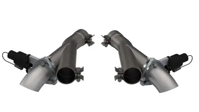 QTP 2018+ Jeep Grand Cherokee Trackhawk 2.75in 304SS Aggressor Cutout Dual Mid Pipes