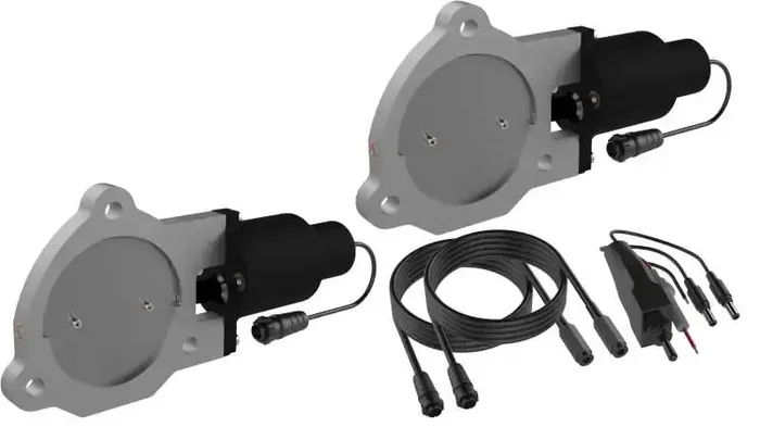 QTP 3.5in Bolt-On QTEC Dual Electric Cutout Valves – Pair