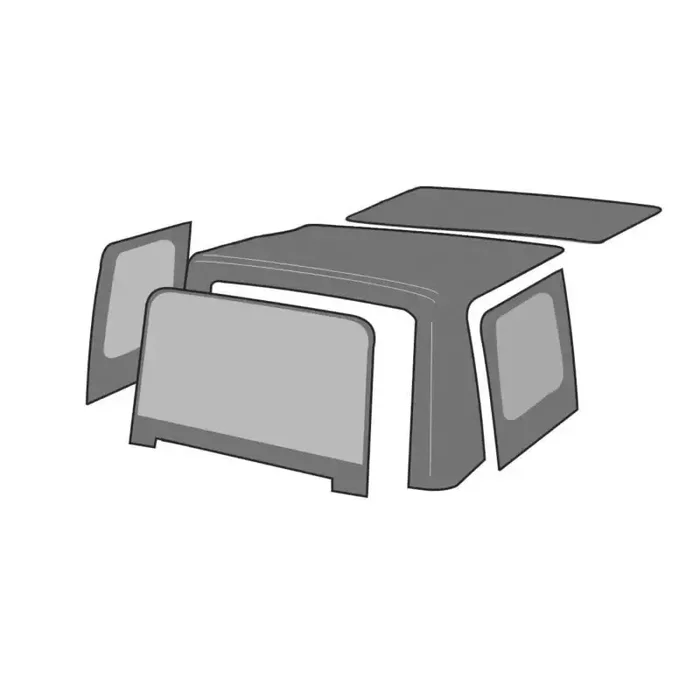Rampage 1997-2006 Jeep Wrangler(TJ) OEM Replacement Top – Black Diamond