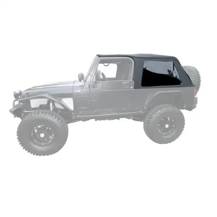 Rampage 2004-2006 Jeep Wrangler(TJ) LJ Unlimited Frameless Soft Top Kit – Black Diamond