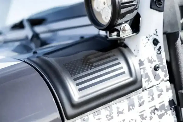 Rampage 2007-2018 Jeep Wrangler(JK) Cowl Cover 2-Door Cowl Cover With American Flag – Black