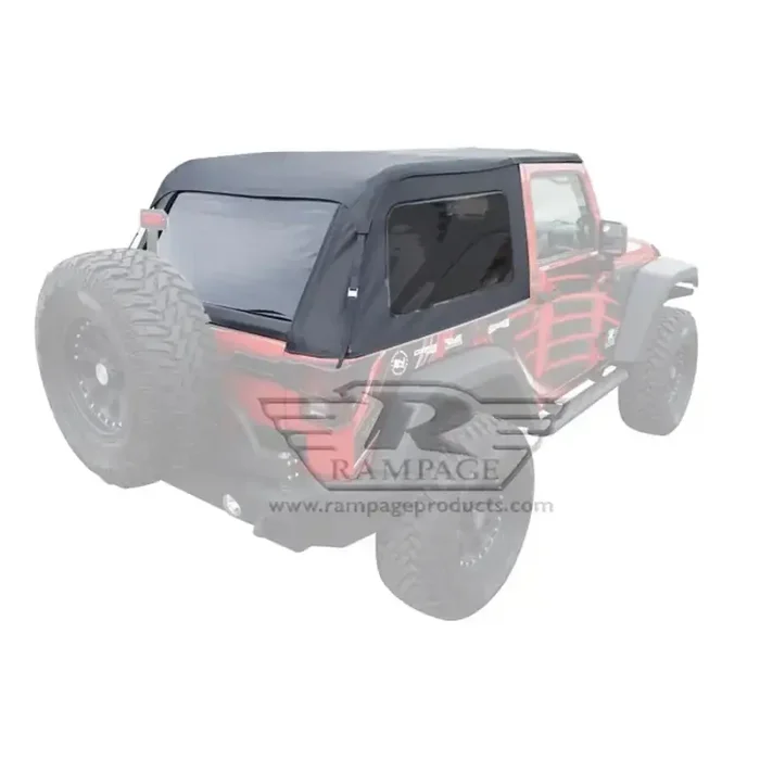 Rampage 2007-2018 Jeep Wrangler(JK) Frameless Soft Top Kit – Black Diamond