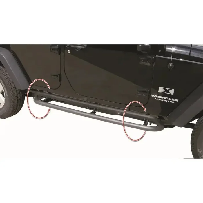 Rampage 2007-2018 Jeep Wrangler(JK) Srs Side Bar Rockerguard Step – Black