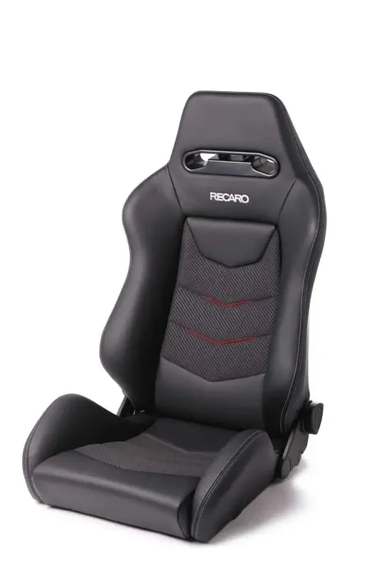 Recaro Speed V Driver Seat – Black Leather/Red Suede Accent