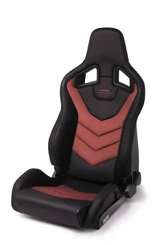 Recaro Sportster GT Passenger Seat – Black Vinyl/Red Suede