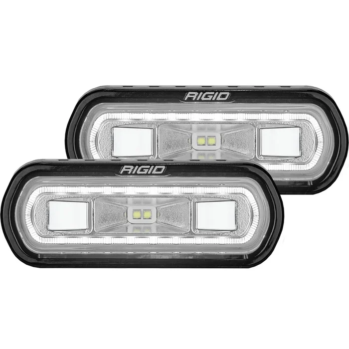 RIGID SR-L Series Off-Road Spreader Pod, Surface Mount, White Halo (Pair) – 53120