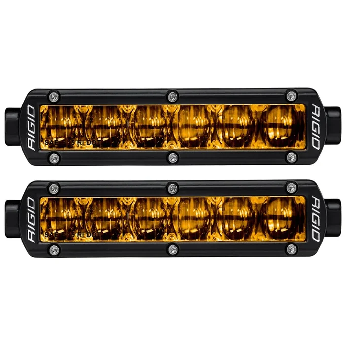 RIGID SR-Series PRO DOT/SAE J583 6 in. Fog Light, Surface Mount, Selective Yellow (Pair) – 906704