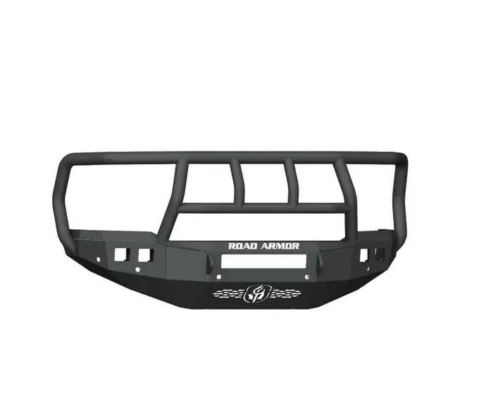 Road Armor 19-20 Ram 2500 Stealth Front Bumper w/Titan II Guard/6 Sensor Holes – Tex Blk