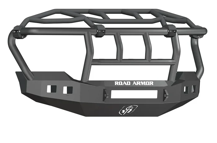 Road Armor Ford F-250/350 Stealth Non-Winch Front Bumper w/Intimidator Guard, Satin Black – 611R3B-NW