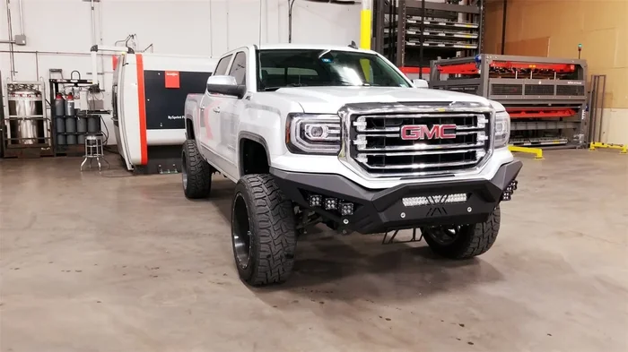 Road Armor GMC Sierra 1500 Spartan Front Bumper, Textured Black – 2161XF0B