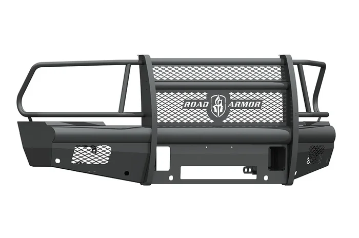 Road Armor Ram 25/35/45/5500 Vaquero Non-Winch Front Bumper w/Full Guard, Satin Black – 410VF6B