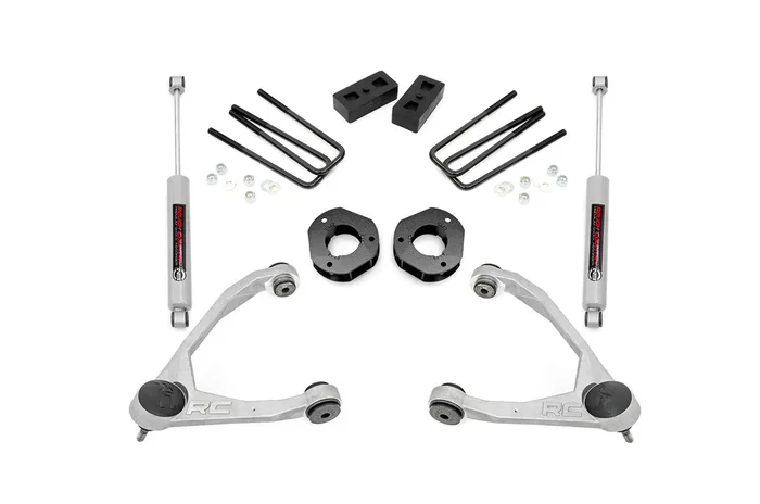Rough Country 3.5 in. Lift Kit, Forged UCA, Cast Steel for Chevy/GMC Silverado/Sierra 1500 14-18 – 19831