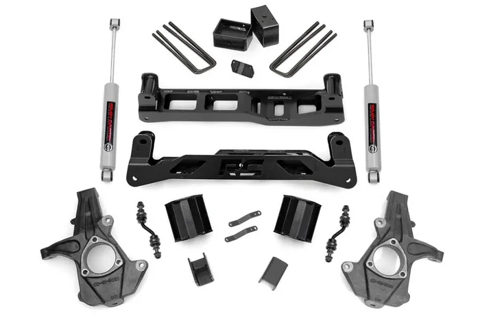 Rough Country 5 in. Lift Kit, Aluminum/Stamp Steel for Chevy/GMC 1500 14-18 – 24831