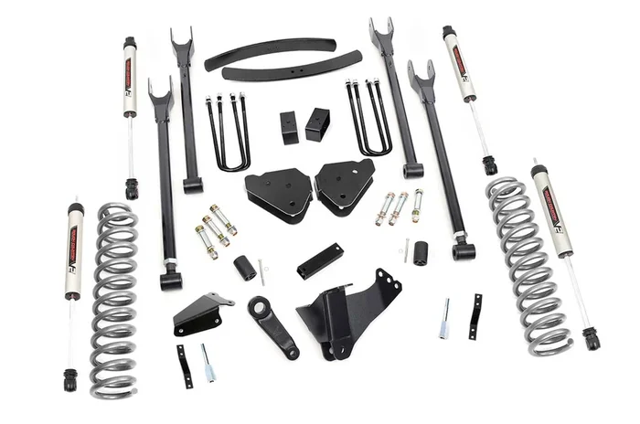 Rough Country 6 in. Lift Kit, 4 Link, No OVLDS for Ford F-250/350 Super Duty 14-18 – 57870
