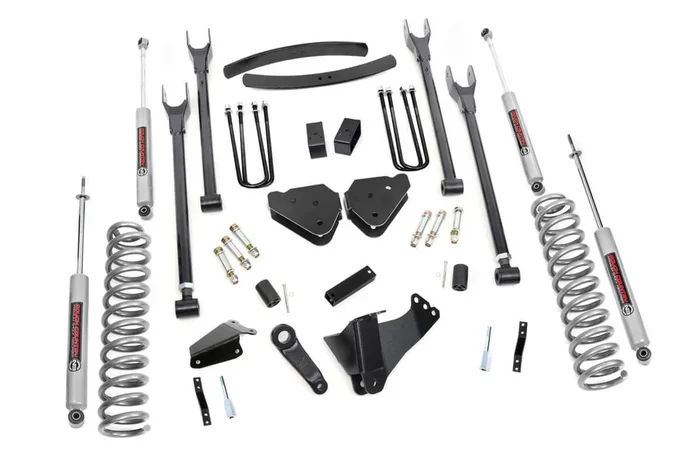 Rough Country 6 in. Lift Kit, 4-Link, No OVLDS for Ford Super Duty 05-07 – 578.20