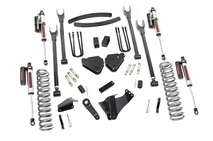 Rough Country 6 in. Lift Kit, 4 Link, OVLDS for Ford F-250/350 Super Duty 14-18 – 58050