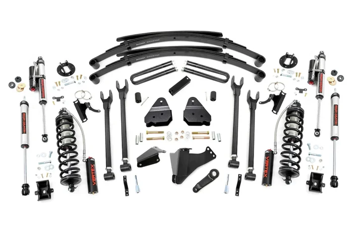 Rough Country 6 in. Lift Kit, 4 Link, Rear Spring, C/O Vertex for Ford Super Duty 05-07 – 58359