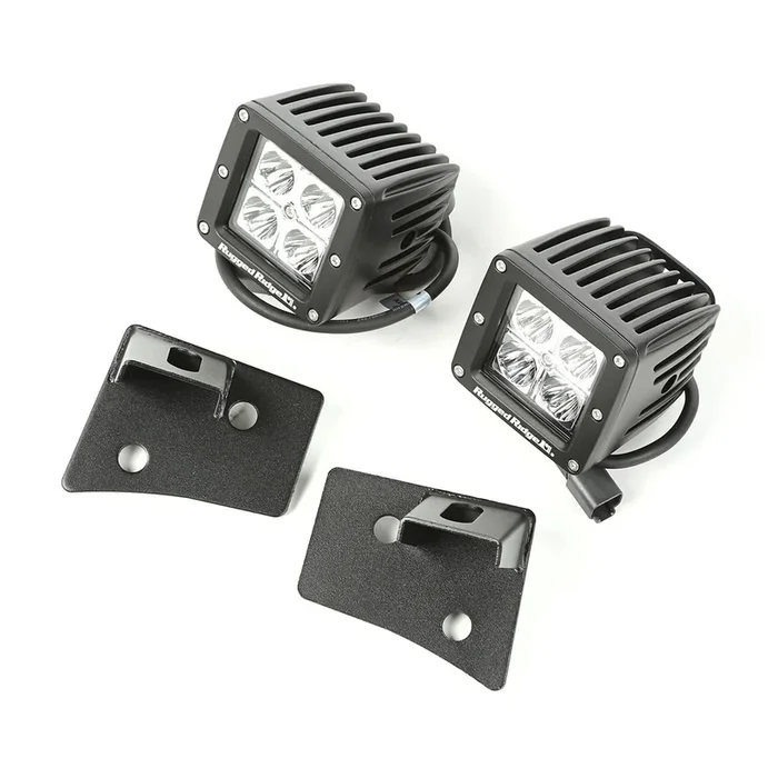 Rugged Ridge Jeep Wrangler JK Windshield Bracket LED Light Kit – 11027.16