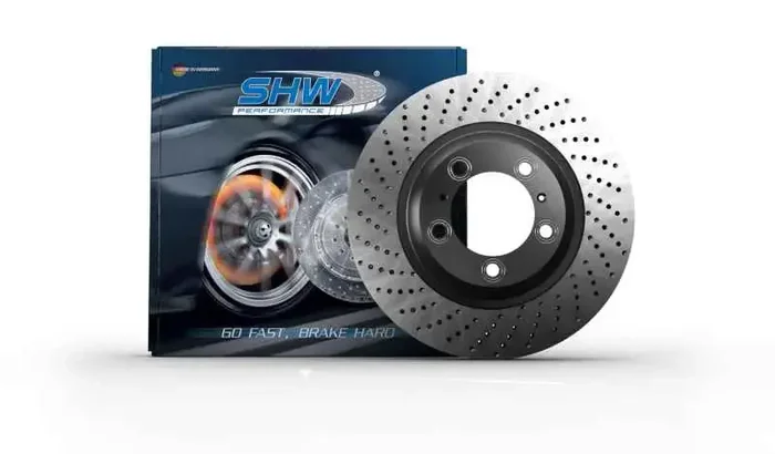 SHW 15-19 Porsche 911 Carrera 4 GTS 3.0L w/o Ceramic Brakes Left Rear Cross-Drilled MB Brake Rotor
