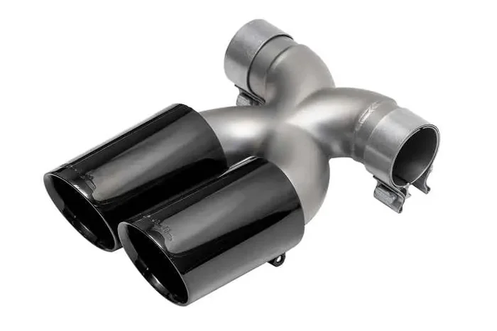 SOUL 13-16 Porsche 987.2 / 981 Cayman / Boxster Bolt-On X-Pipe w/ Tips – Black Chrome Dual Wall Tips