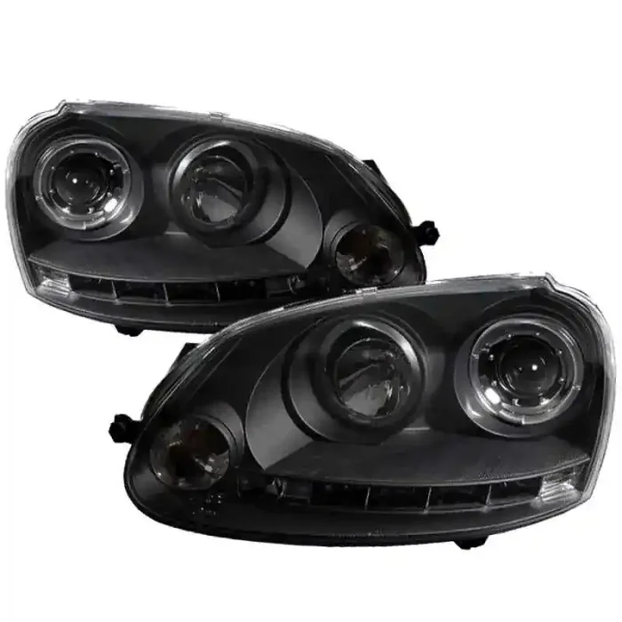 Spyder Volkswagen GTI 06-09/Jetta 06-09 Halogen Model Only – LED Halo DRL Black PRO-YD-VG06-HL-BK
