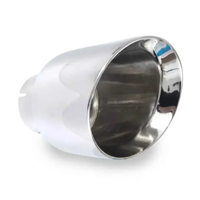 Stainless Works Conical Double Wall Slash Cut Exhaust Tip – 4in Body 3in Inlet