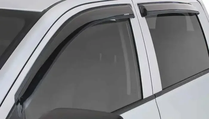 Stampede 2019 Chevy Silverado 1500 Double Cab Pickup Tape-Onz Sidewind Deflector 4pc – Smoke